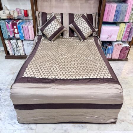 Silk Bedcover Football Design with 2 pillow cover & 2 cushions