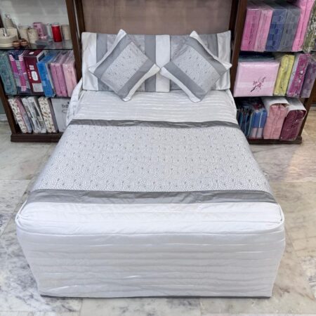 Silk Bedcover Breeza Design with 2 pillow cover & 2 cushions